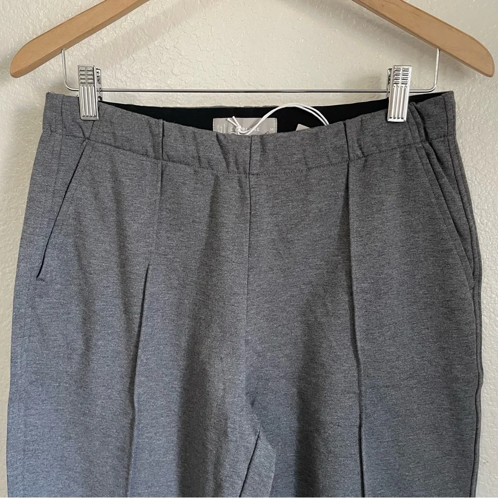 NWT Everlane The Dream Pant Center Seam Pleat Heathered Grey F-BTM-CTN-PNT - Picture 2 of 8